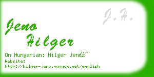 jeno hilger business card